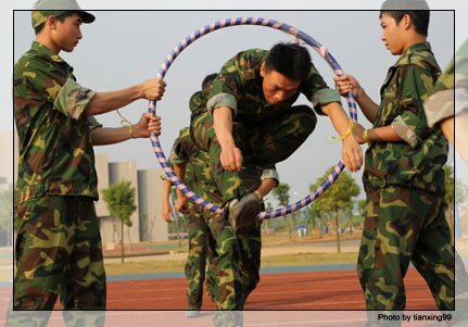 拓展訓(xùn)練中訓(xùn)練團(tuán)隊(duì)溝通與協(xié)作的經(jīng)典項(xiàng)目---卓越圈